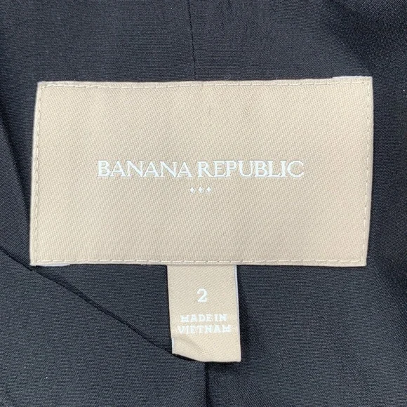 Banana Republic Tweed Blazer Jacket 3/4 Sleeves Full Lining Size 2 - Picture 12 of 14